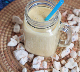 Homemade quick Baobab milk shake
