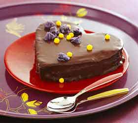 Gâteau cœur au chocolat