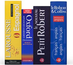 Trois dictionnaires utiles pour la langue française.
