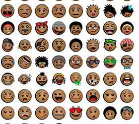 « Afro Emoji » les smileys  à l’Africaine.